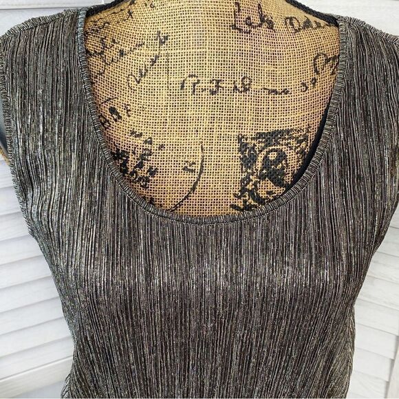 Rock and Republic Metallic Crinkle Shift Party Dress Silver Small - Picture 6 of 12